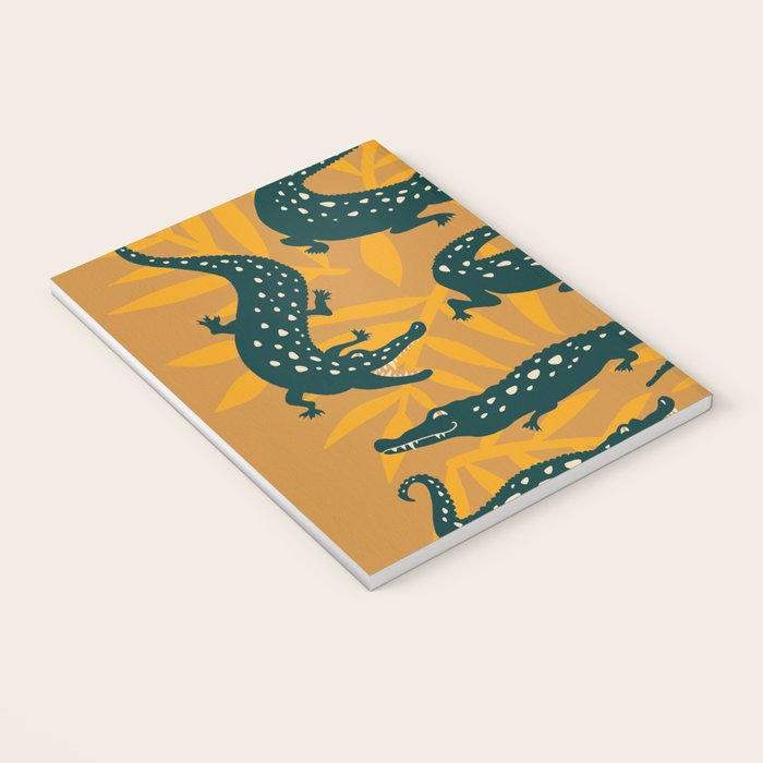Alligator Collection - Ochre & Teal Notebook Gallery Image 3