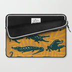 Alligator Collection - Ochre & Teal Laptop Sleeve Gallery Image 2