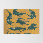 Alligator Collection - Ochre & Teal Rug Gallery Image 2
