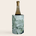 Teal Green Monstera Leaves  Jungle Vibes Wine Chiller Gallery Image 1