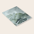 Teal Green Monstera Leaves  Jungle Vibes Notebook Gallery Image 2