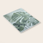 Teal Green Monstera Leaves  Jungle Vibes Notebook Gallery Image 3