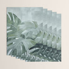 Teal Green Monstera Leaves  Jungle Vibes Wrapping Paper Gallery Image 3