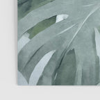 Teal Green Monstera Leaves  Jungle Vibes Poster Gallery Image 3