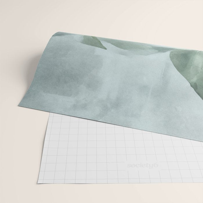 Teal Green Monstera Leaves  Jungle Vibes Wrapping Paper Gallery Image 2