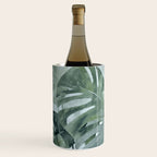 Teal Green Monstera Leaves  Jungle Vibes Wine Chiller Gallery Image 2