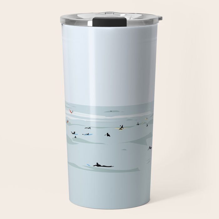 Tiny Surfers in Lima Travel Mug Gallery Image 1