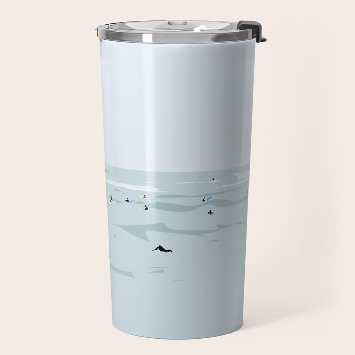 Tiny Surfers in Lima Travel Mug Gallery Image 2