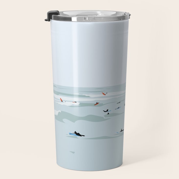 Tiny Surfers in Lima Travel Mug Gallery Image 3