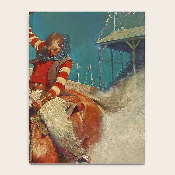 N C Wyeth Western Painting âThe Rodeoâ Notebook Gallery Image 4