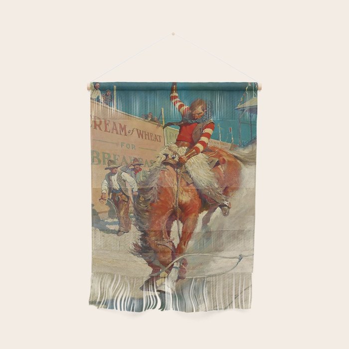 N C Wyeth Western Painting âThe Rodeoâ Wall Hanging Gallery Image 1