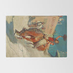 N C Wyeth Western Painting âThe Rodeoâ Rug Gallery Image 2