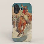 N C Wyeth Western Painting âThe Rodeoâ iPhone Case Gallery Image 1