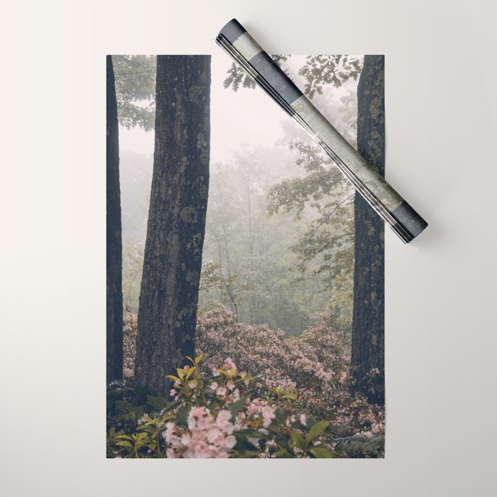 Forest Floral Foggy Wanderlust Adventure Wrapping Paper Gallery Image 1