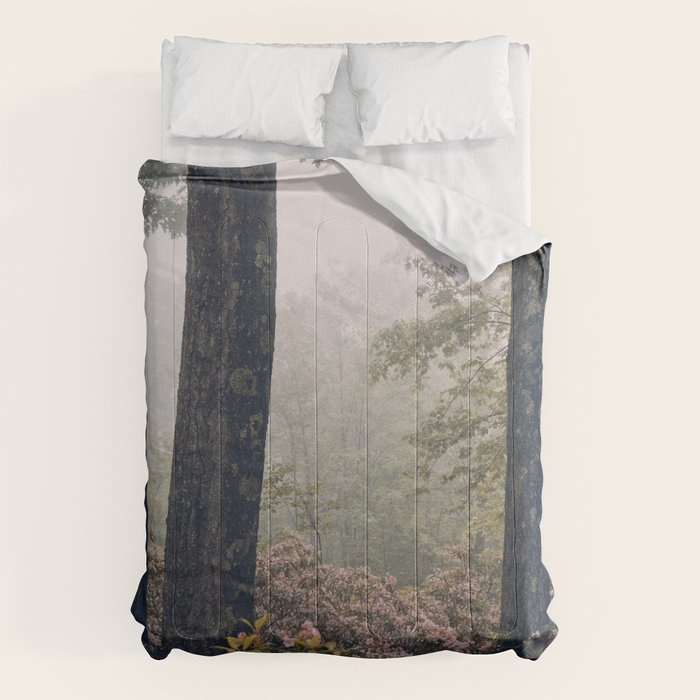 Forest Floral Foggy Wanderlust Adventure Comforter Gallery Image 1