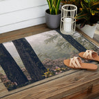 Forest Floral Foggy Wanderlust Adventure Outdoor Rug Gallery Image 2