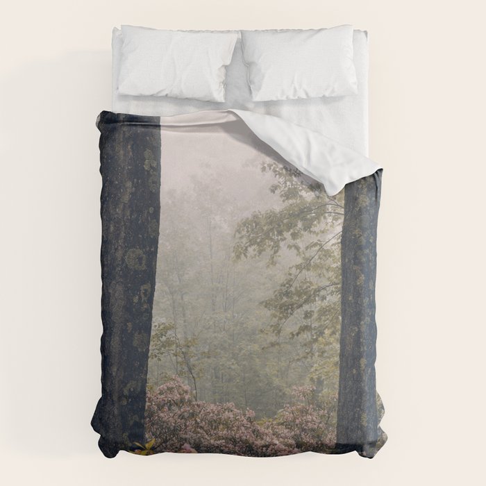 Forest Floral Foggy Wanderlust Adventure Duvet Cover Gallery Image 6