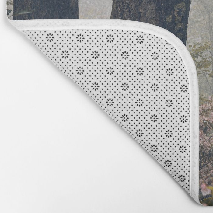 Forest Floral Foggy Wanderlust Adventure Bath Mat Gallery Image 2