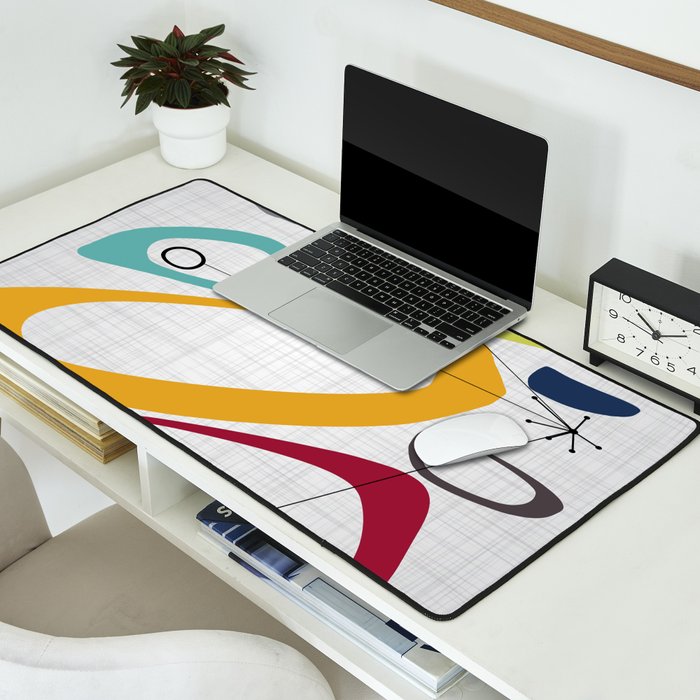 Mid Century Modern Art Desk Mat Gallery Image 2