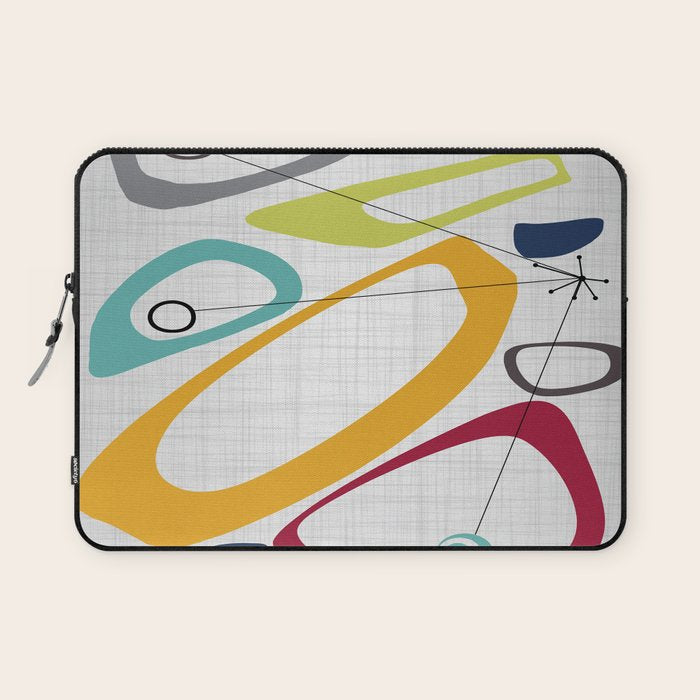 Mid Century Modern Art Laptop Sleeve Gallery Image 1