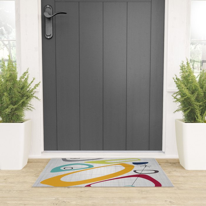 Mid Century Modern Art Welcome Mat Gallery Image 3