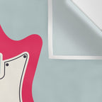 Retro 60s Surf Rock Electric Guitar - Slate Wall Tapestry Gallery Image 3