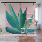 Spring Cactus With Pink Sky / Desert Series Wall Mural Gallery Image 1