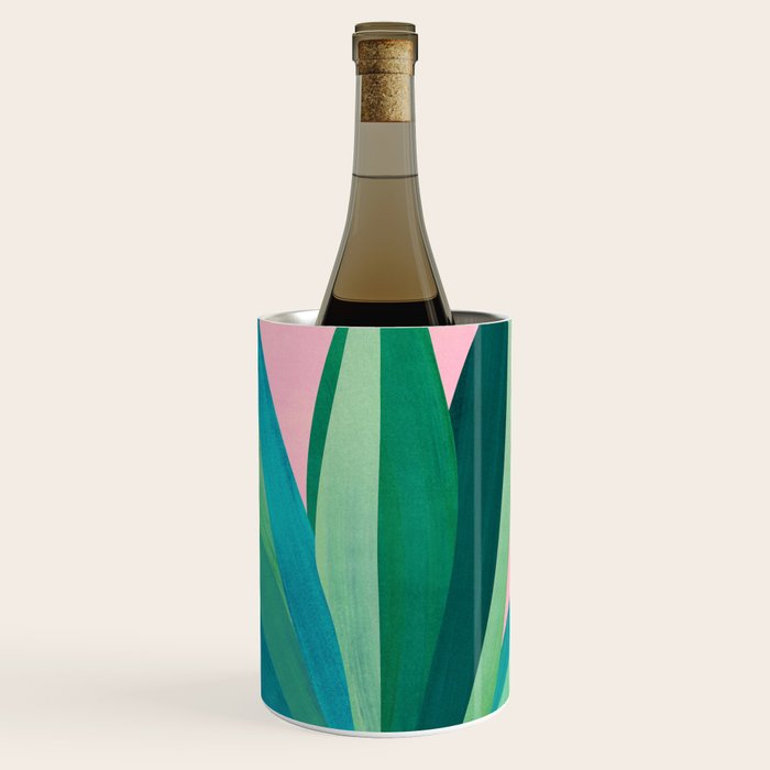 Spring Cactus With Pink Sky / Desert Series Wine Chiller Gallery Image 1