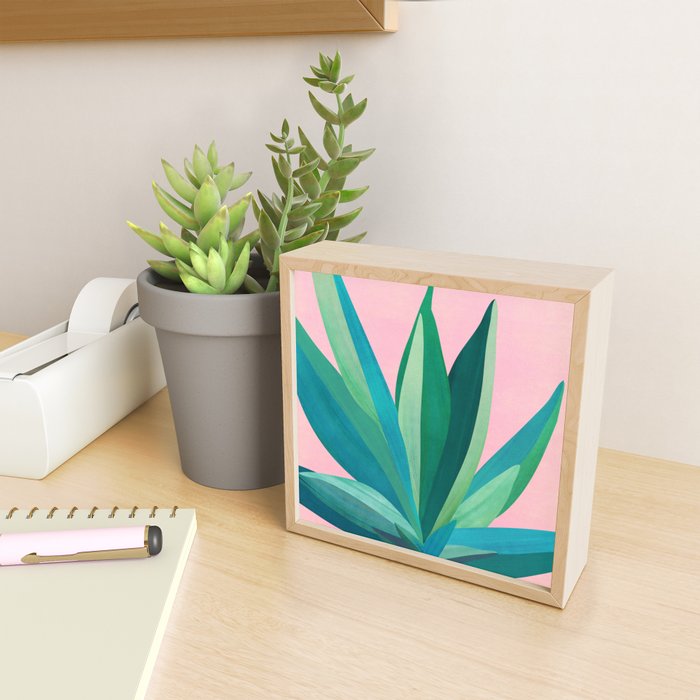 Spring Cactus With Pink Sky / Desert Series Mini Art Print Gallery Image 2