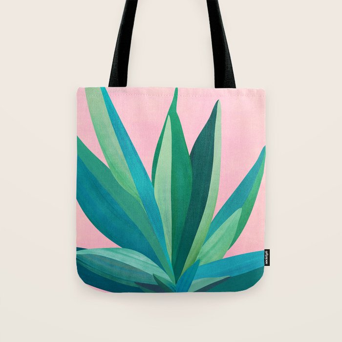 Spring Cactus With Pink Sky / Desert Series Tote Bag Gallery Image 1