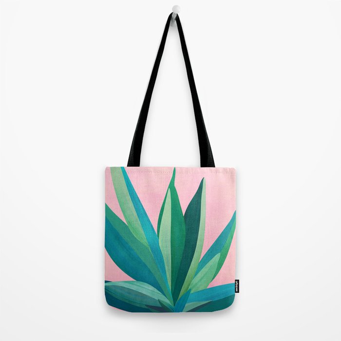 Spring Cactus With Pink Sky / Desert Series Tote Bag Gallery Image 2