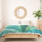 Spring Cactus With Pink Sky / Desert Series Duvet Cover Gallery Image 3