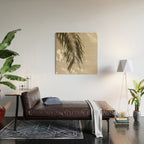 Palm Leaf Shadow Summer Wood Wall Art Gallery Image 2