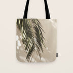 Palm Leaf Shadow Summer Tote Bag Gallery Image 1