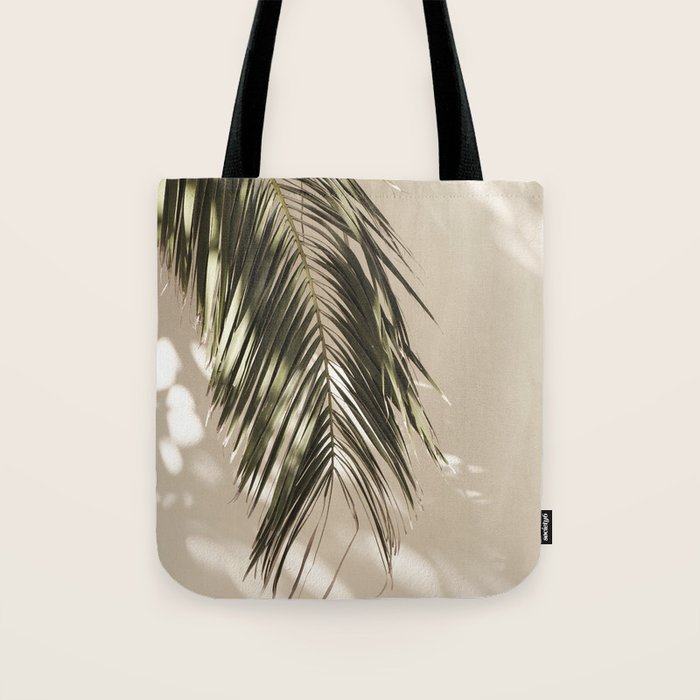 Palm Leaf Shadow Summer Tote Bag Gallery Image 1