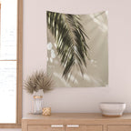 Palm Leaf Shadow Summer Wall Tapestry Gallery Image 2