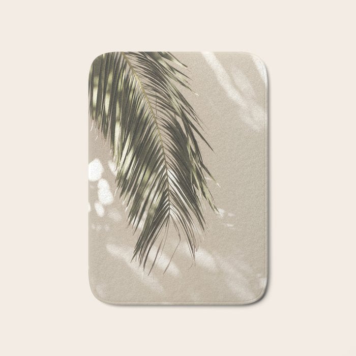 Palm Leaf Shadow Summer Bath Mat Gallery Image 1