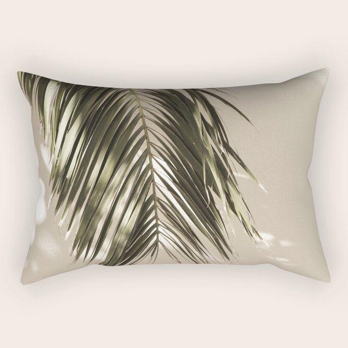 Palm Leaf Shadow Summer Rectangular Pillow Gallery Image 2