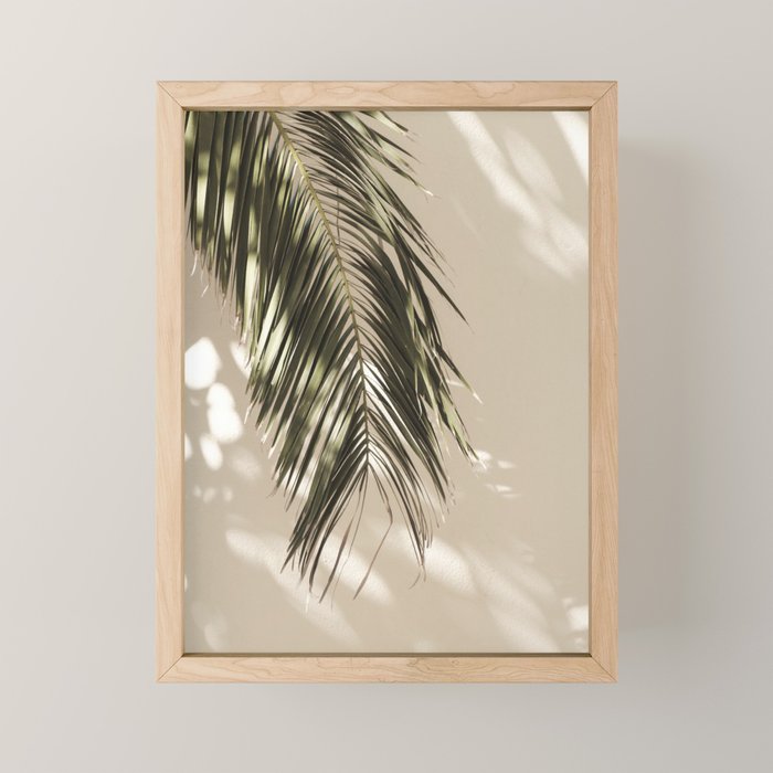 Palm Leaf Shadow Summer Mini Art Print Gallery Image 1