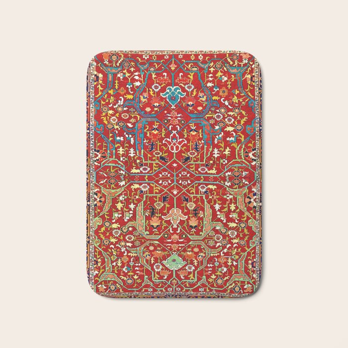 Heriz Azerbaijan 19th Century Floral Rug  Bath Mat Gallery Image 1