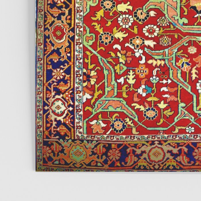 Heriz Azerbaijan 19th Century Floral Rug  Poster Gallery Image 3