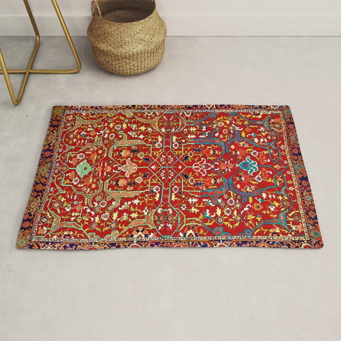 Heriz Azerbaijan 19th Century Floral Rug  Rug Gallery Image 1