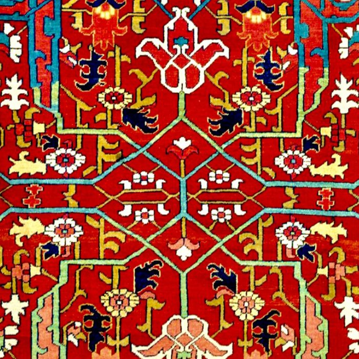 Heriz Azerbaijan 19th Century Floral Rug  Coffee Mug Gallery Image 2