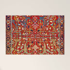 Heriz Azerbaijan 19th Century Floral Rug  Welcome Mat Gallery Image 1