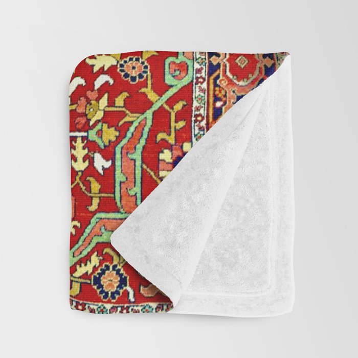 Heriz Azerbaijan 19th Century Floral Rug  Throw Blanket Gallery Image 3