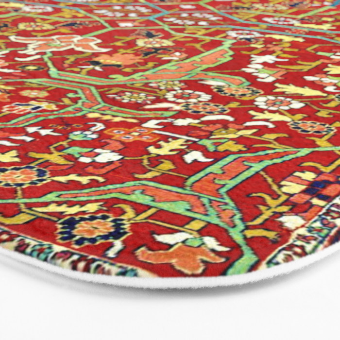 Heriz Azerbaijan 19th Century Floral Rug  Bath Mat Gallery Image 3