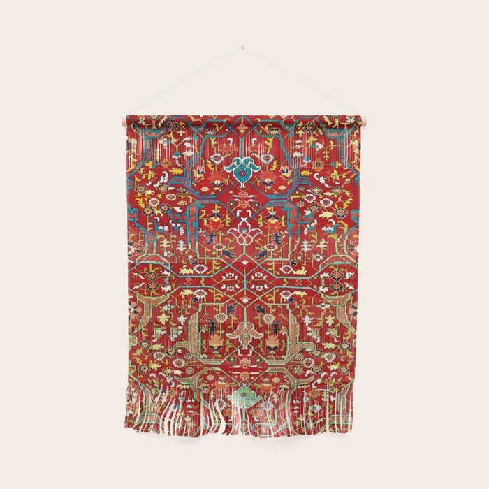 Heriz Azerbaijan 19th Century Floral Rug  Wall Hanging Gallery Image 1