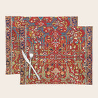 Heriz Azerbaijan 19th Century Floral Rug  Placemat Gallery Image 1
