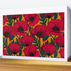 Red poppy garden    Wall Mural Gallery Image 2