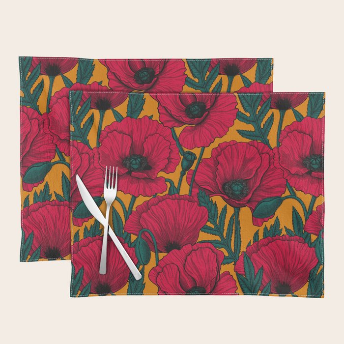 Red poppy garden    Placemat Gallery Image 1
